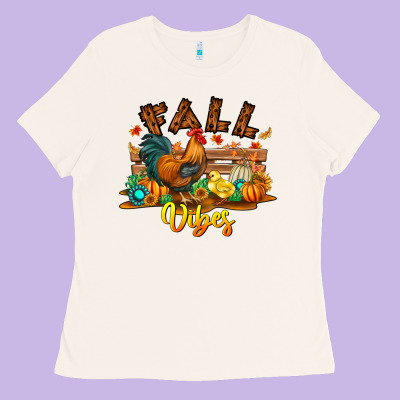 Fall Vibes Ladies Tee Designed By Cowhidedigitalart