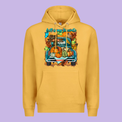 Fall Is My Favorite Premium Hoodie Designed By Barkaloodesign