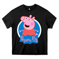 Black peppa pig Heavy Core Tee - artisFamous