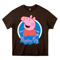 Chocolate Brown peppa pig Heavy Core Tee - artisFamous