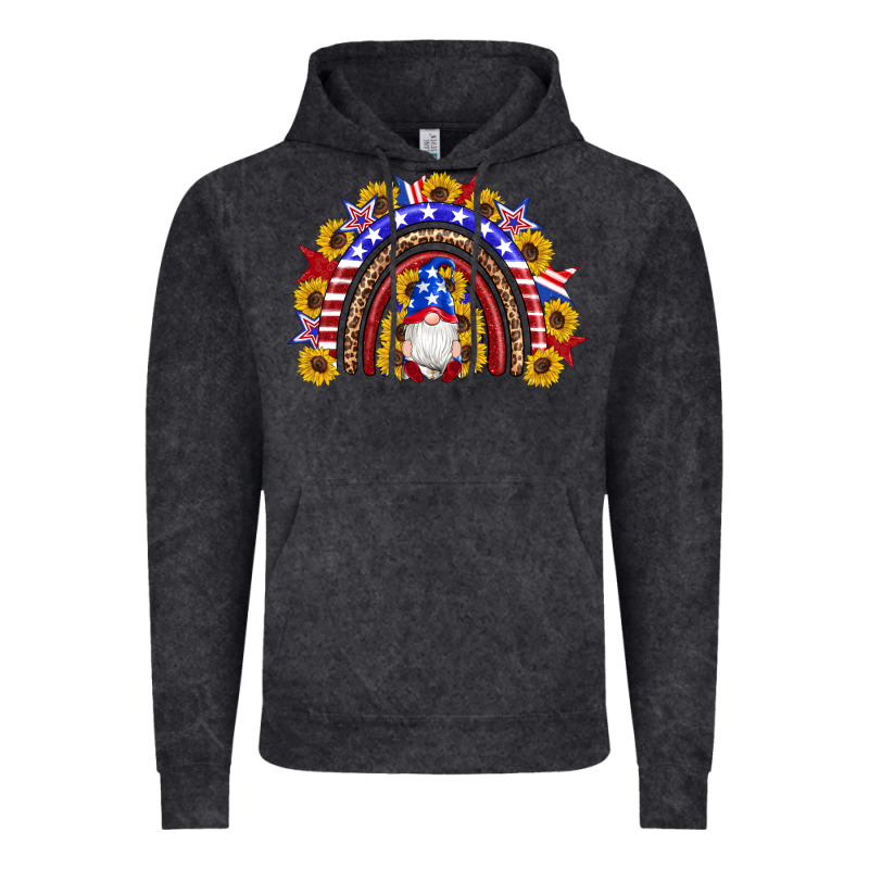 American Flag Gnomes Sunflowers Rainbow Vintage Hoodie by Artiststas | Teevron