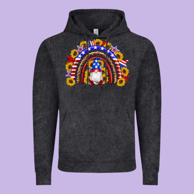 American Flag Gnomes Sunflowers Rainbow Vintage Hoodie Designed By Artiststas