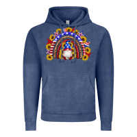 Vintage Denim american flag gnomes sunflowers rainbow Vintage Hoodie - Artiststas