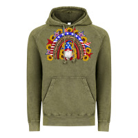 Vintage Olive american flag gnomes sunflowers rainbow Vintage Hoodie - Artiststas