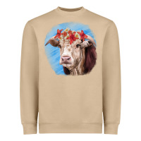 Mushroom Hereford Bull Heavyweight Sweatshirt - RanaPortraitStore