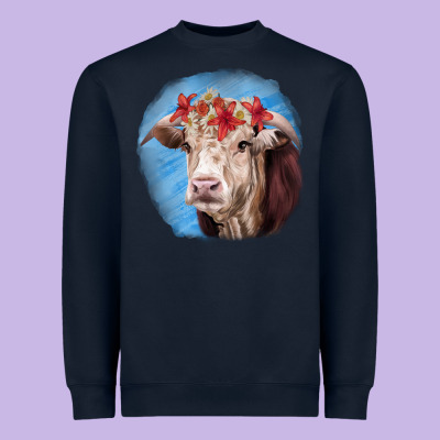 Hereford Bull Heavyweight Sweatshirt Designed By Ranaportraitstore