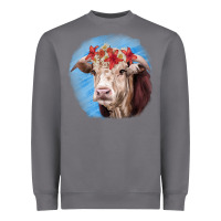Storm Hereford Bull Heavyweight Sweatshirt - RanaPortraitStore