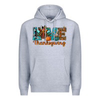 Heather Grey love thanksgivings turkey Premium Hoodie - RanaPortraitStore