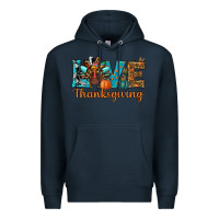 Navy love thanksgivings turkey Premium Hoodie - RanaPortraitStore