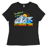Black Countdown Is Over It's Cruise Time Ladies Tee - CowhideDigitalArt
