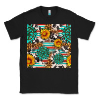 Black gemstone sunflower cowhide leopard seamles pattern Classic Tee - FaDigitalArtStudio