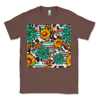 Chestnut gemstone sunflower cowhide leopard seamles pattern Classic Tee - FaDigitalArtStudio