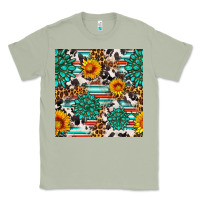 Matcha gemstone sunflower cowhide leopard seamles pattern Classic Tee - FaDigitalArtStudio
