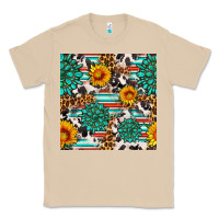 Mushroom gemstone sunflower cowhide leopard seamles pattern Classic Tee - FaDigitalArtStudio