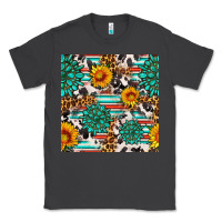Smoke gemstone sunflower cowhide leopard seamles pattern Classic Tee - FaDigitalArtStudio