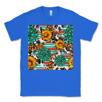 True Royal gemstone sunflower cowhide leopard seamles pattern Classic Tee - FaDigitalArtStudio