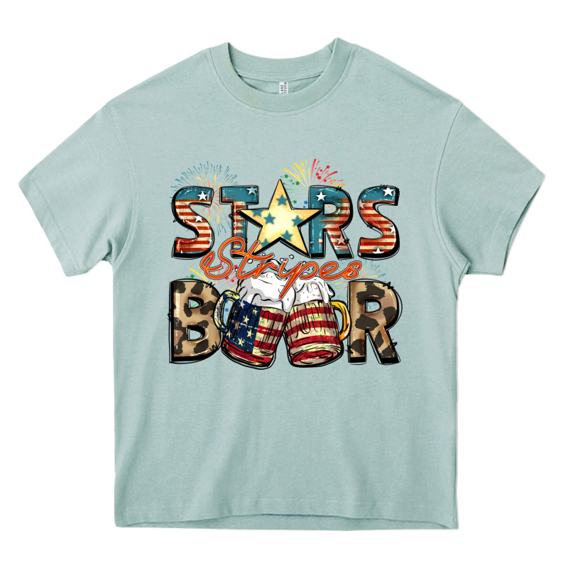 Stars Stripes Beer Heavy Core Tee by FaDigitalArtStudio | Teevron
