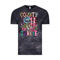 Cloud Black country music junkie Vintage Tee - CowhideDigitalArt