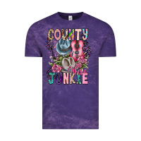 Cloud Purple country music junkie Vintage Tee - CowhideDigitalArt