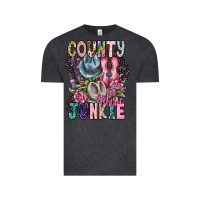 Vintage Black country music junkie Vintage Tee - CowhideDigitalArt