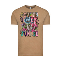 Vintage Coffee country music junkie Vintage Tee - CowhideDigitalArt