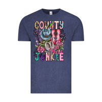 Vintage Denim country music junkie Vintage Tee - CowhideDigitalArt
