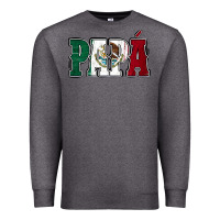 Charcoal Heather Mexican Flag Papá Premium Sweatshirt - Jasminsmagicworld