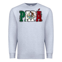 Heather Grey Mexican Flag Papá Premium Sweatshirt - Jasminsmagicworld