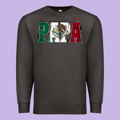 Mexican Flag Papá Premium Sweatshirt Designed By Jasminsmagicworld