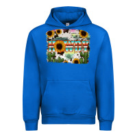 Cobalt Howdy Serape And Sunflower Urban Hoodie - RanaPortraitStore