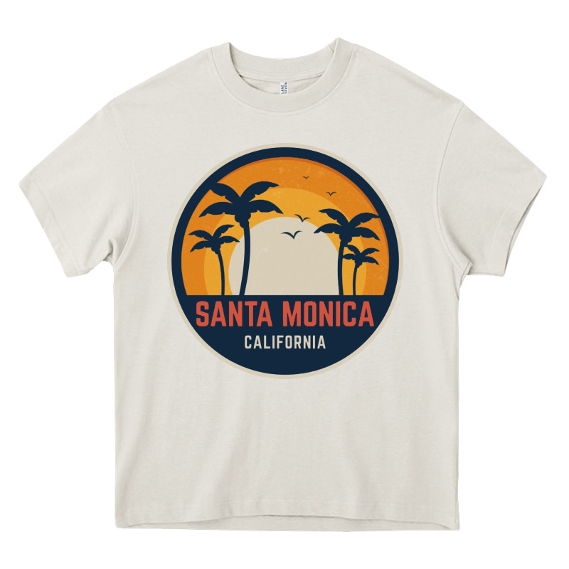 Santa Monica California Heavy Core Tee by artisFamous | Teevron