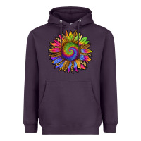 Plum tie dye sunflower Heavyweight Hoodie - RanaPortraitStore
