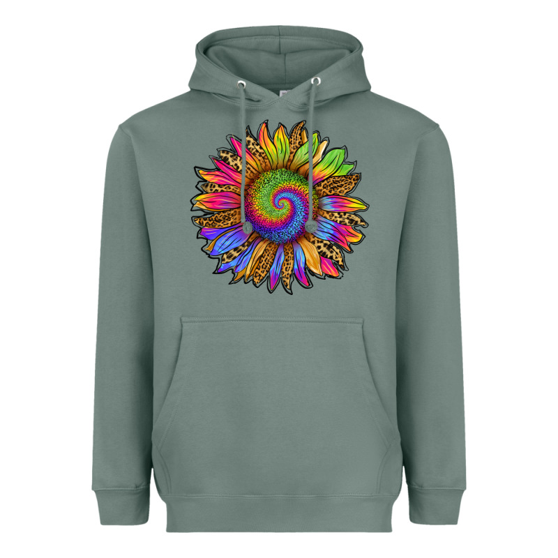 Tie Dye Sunflower Heavyweight Hoodie by RanaPortraitStore | Teevron