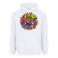 White tie dye sunflower Heavyweight Hoodie - RanaPortraitStore