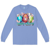 Colony Blue happy easter day eggs nurse Long Sleeve Tee - RacoonDesign
