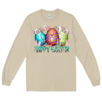 Mushroom happy easter day eggs nurse Long Sleeve Tee - RacoonDesign