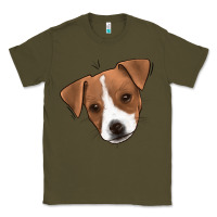 Army Green Jack Russel Classic Tee - Jasminsmagicworld