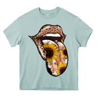 Arona Leopard Sunflower Tongue Heavy Core Tee - Jasminsmagicworld
