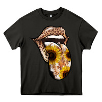 Asphalt Leopard Sunflower Tongue Heavy Core Tee - Jasminsmagicworld