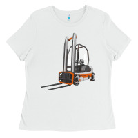White Forklift Ladies Tee - LillyAllenDesigns