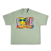 Oil Green Love Summer Urban Heavy Tee - CowhideDigitalArt