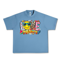 Pebble Blue Love Summer Urban Heavy Tee - CowhideDigitalArt