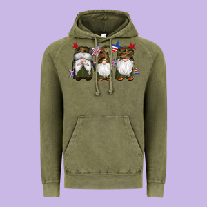 Military Gnomes Star Vintage Hoodie Designed By Artiststas