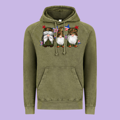 Military Gnomes Star Vintage Hoodie Designed By Artiststas