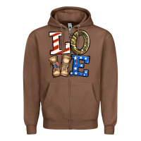 Chestnut 4th of July Army Love Zipper Hoodie - Jasminsmagicworld