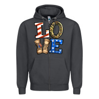 Smoke 4th of July Army Love Zipper Hoodie - Jasminsmagicworld