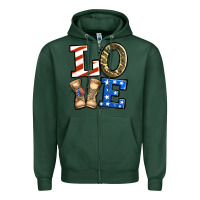 Sports Green 4th of July Army Love Zipper Hoodie - Jasminsmagicworld