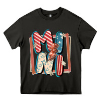 Asphalt 4th of July mini with lightning bolt Heavy Core Tee - FaDigitalArtStudio