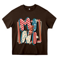 Chocolate Brown 4th of July mini with lightning bolt Heavy Core Tee - FaDigitalArtStudio