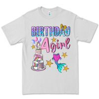 Dove Grey birthday girl 4 Premium Tee - BundleAndBundleShop